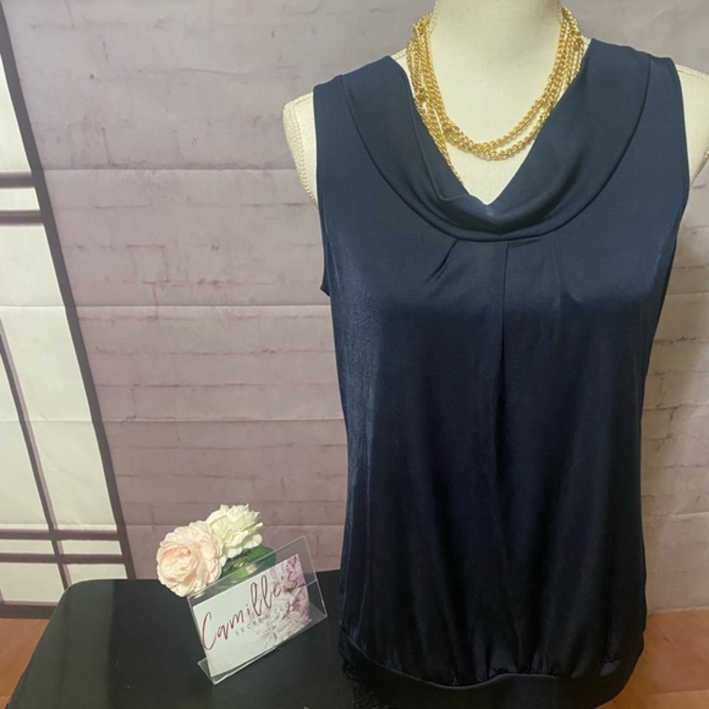 Women's Navy Sleeveless Top